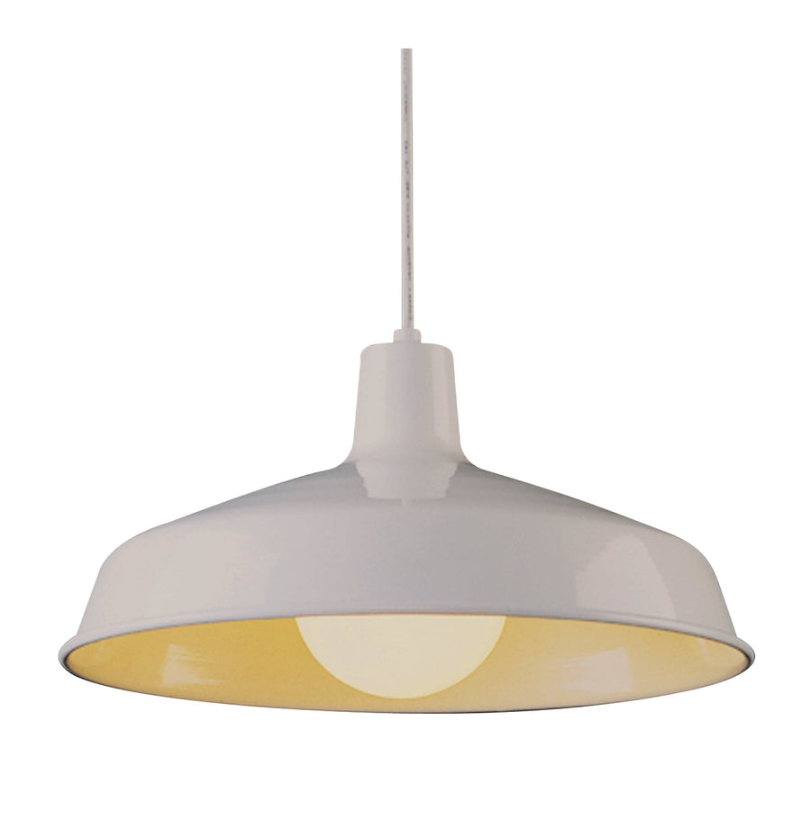 Trans Globe 15.5" Sherman W/Metal Shade - White