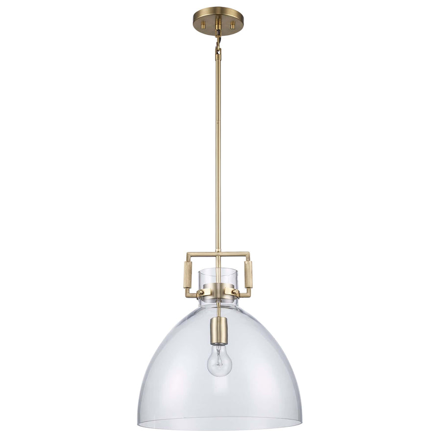 Trans Globe 15" Briar 1-light with Clear Glass Shade -  Antique Gold