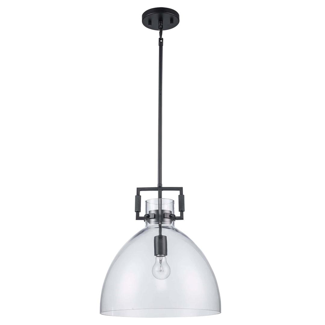 Trans Globe 15" Briar 1-light with Clear Glass Shade -  Black