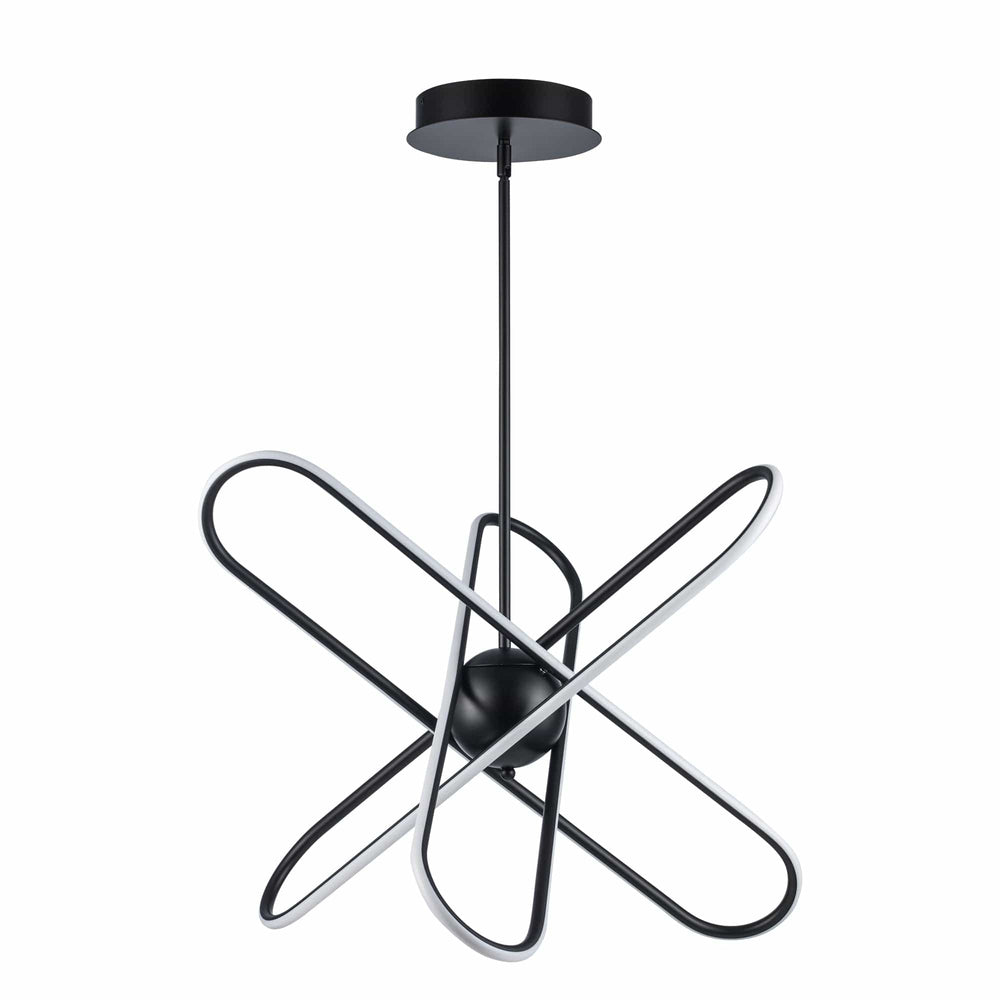 Trans Globe 18.7" Modern Skylar LED Atom Burst - Black