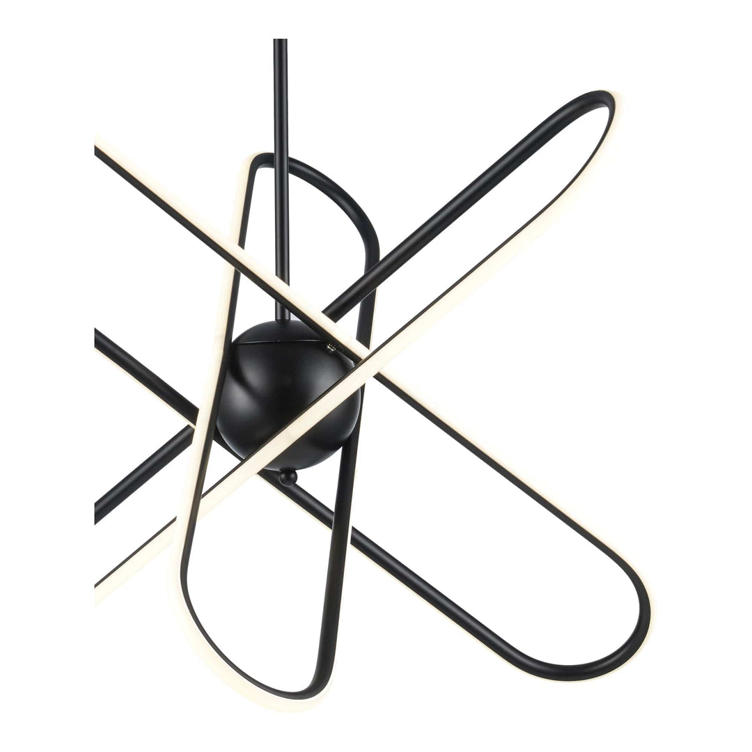 Trans Globe 18.7" Modern Skylar LED Atom Burst - Black