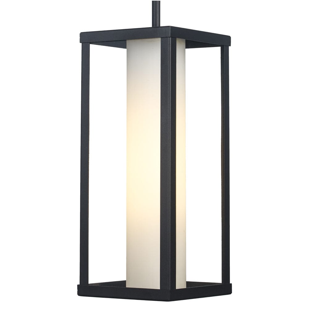 Trans Globe 1Lt Hanger Frosted Inner Cylin- Black