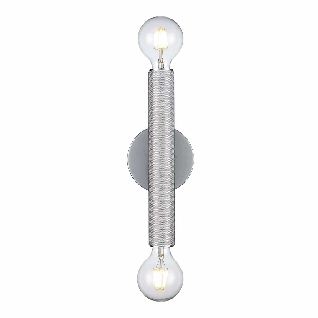 Trans Globe 2-Light Bare Bulb Indoor Wall Sconce Industrial - Polished Chrome