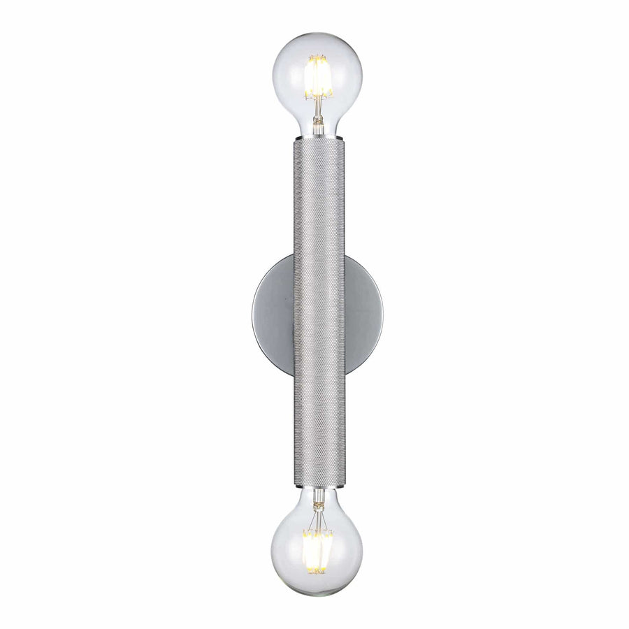 Trans Globe 2-Light Bare Bulb Indoor Wall Sconce Industrial - Polished Chrome