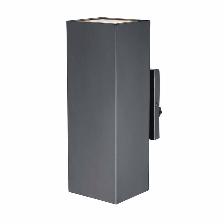 Trans Globe 2-Light Flush Metal Rectangular Outdoor Wall Sconce- Matte Black