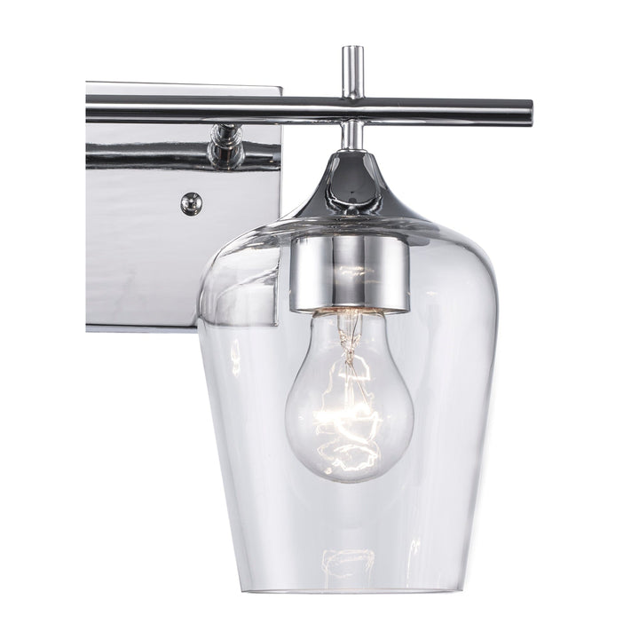 Trans Globe 2-Light Kieran Bath Wall Vanity Clear Tulip - Polished Chrome
