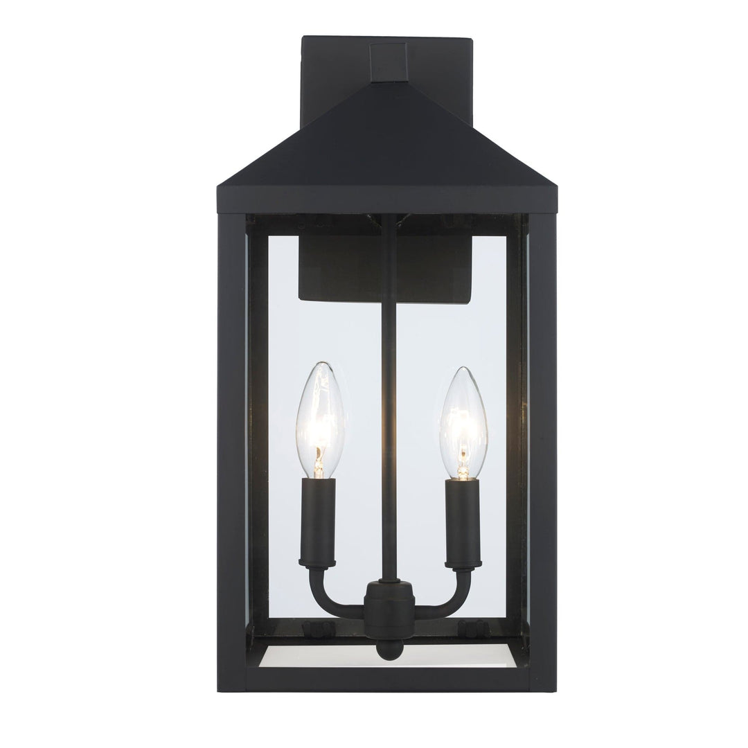 Trans Globe 2-light Storm Outdoor Wall Lantern - Black