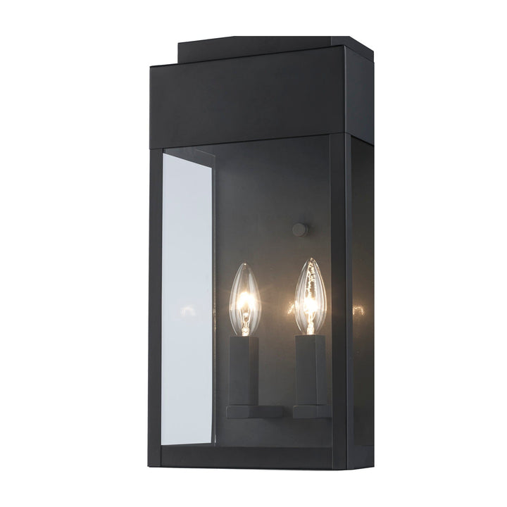 Trans Globe 2 Lt Wall Flat Top - Black