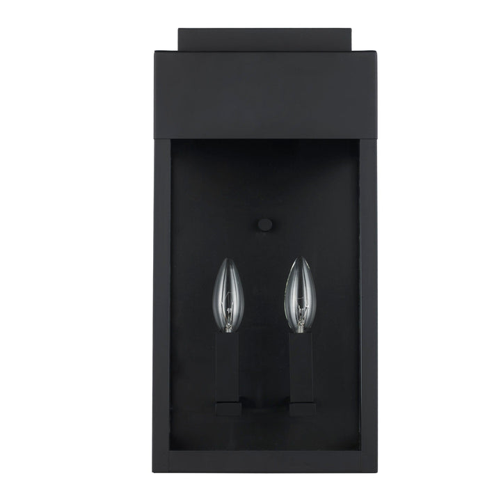 Trans Globe 2 Lt Wall Flat Top - Black