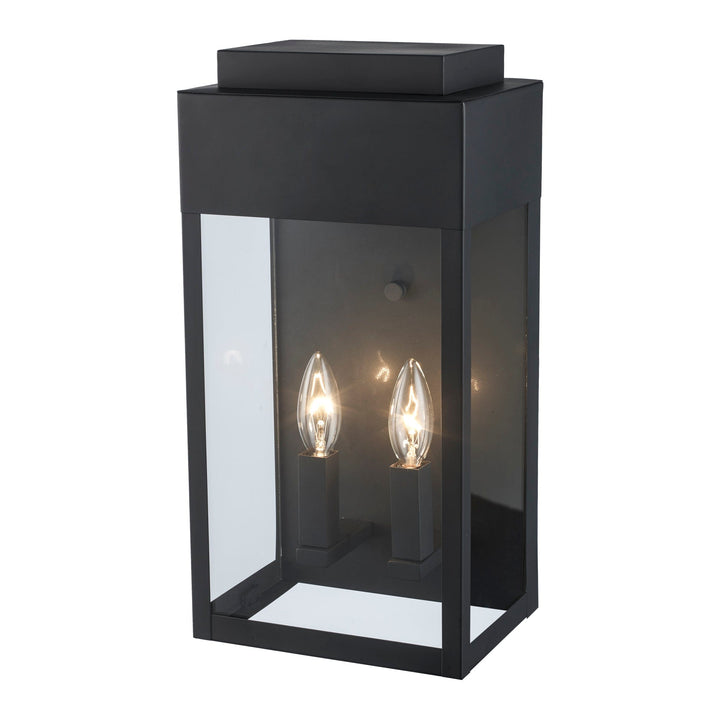 Trans Globe 2 Lt Wall Flat Top - Black