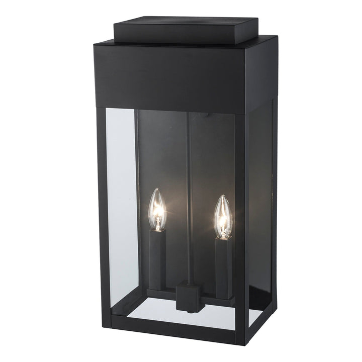 Trans Globe 2 Lt Wall Flat Top - Black