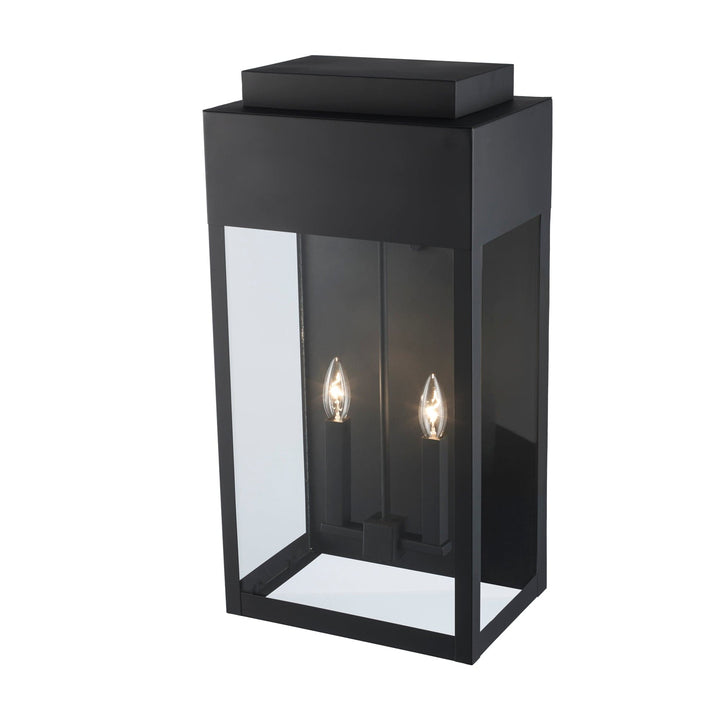 Trans Globe 2 Lt Wall Flat Top - Black