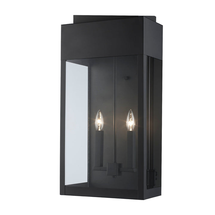 Trans Globe 2 Lt Wall Flat Top - Black