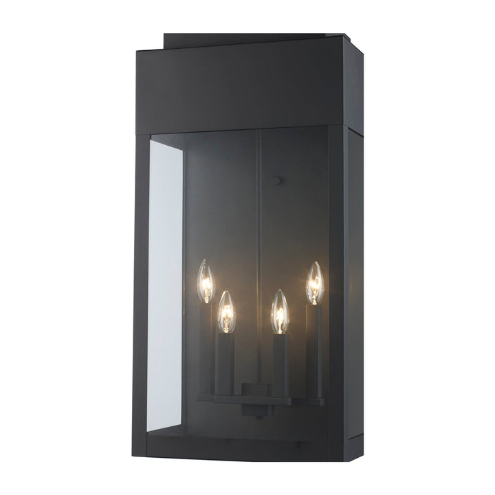 Trans Globe 2 Lt Wall Flat Top - Black