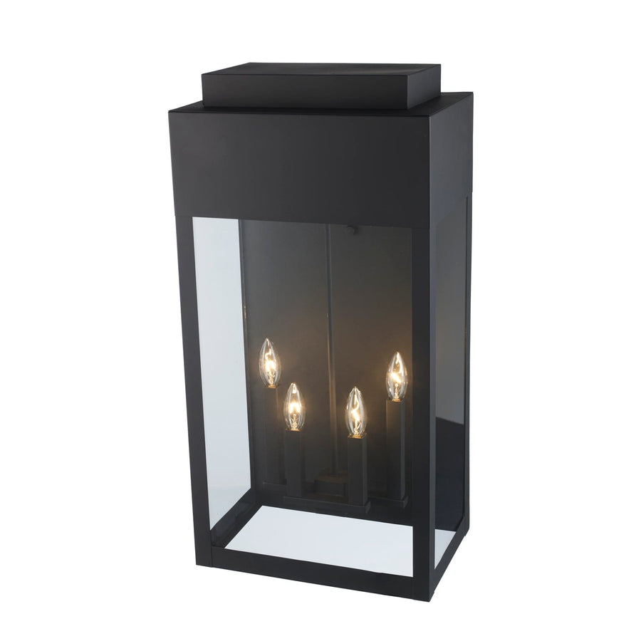 Trans Globe 2 Lt Wall Flat Top - Black