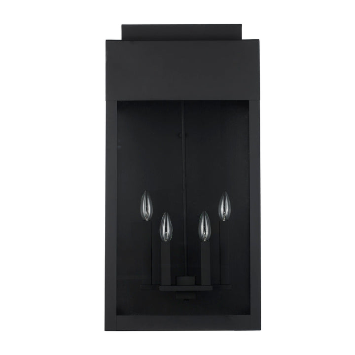 Trans Globe 2 Lt Wall Flat Top - Black