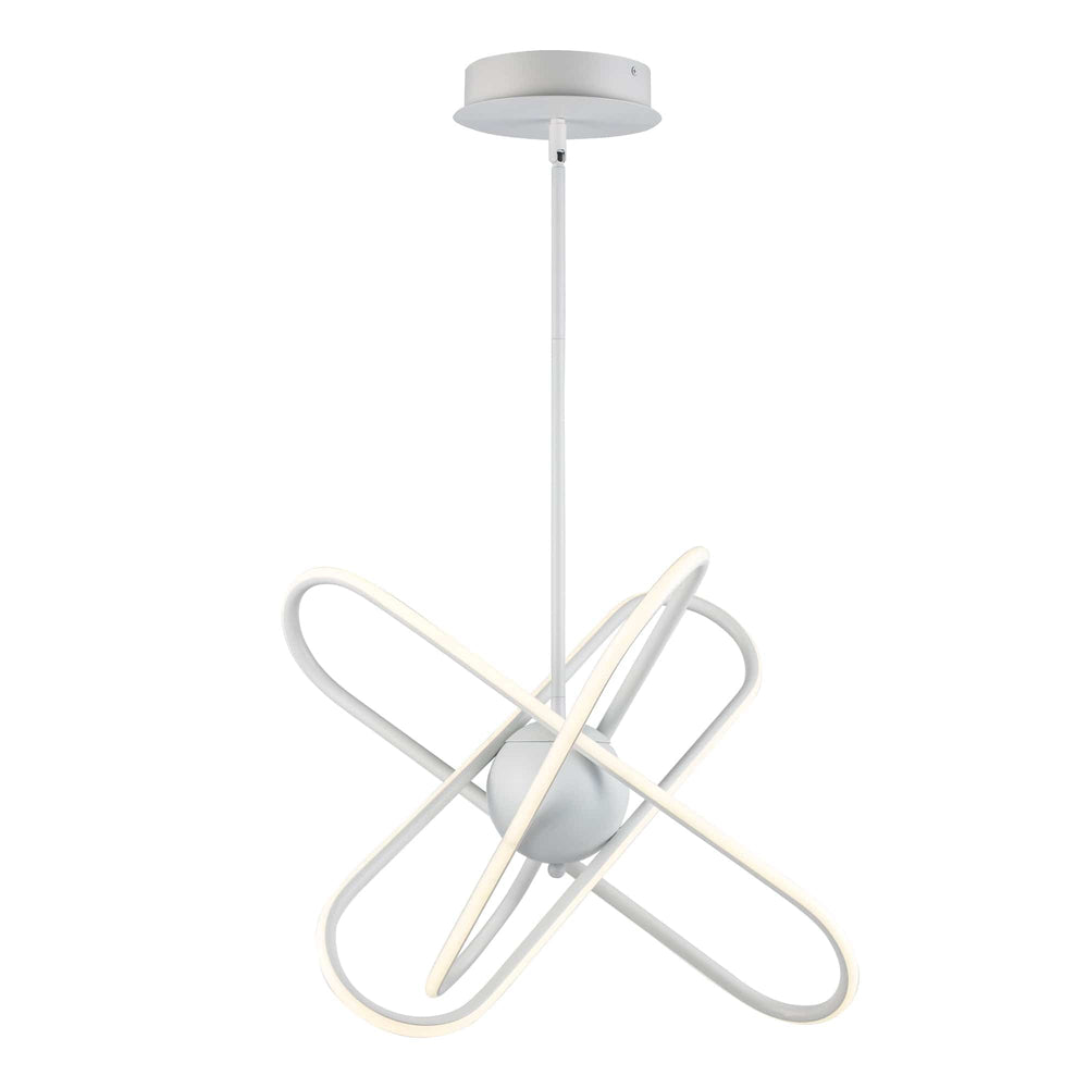 Trans Globe 21"LED Modern Skylar Atom Burst - White