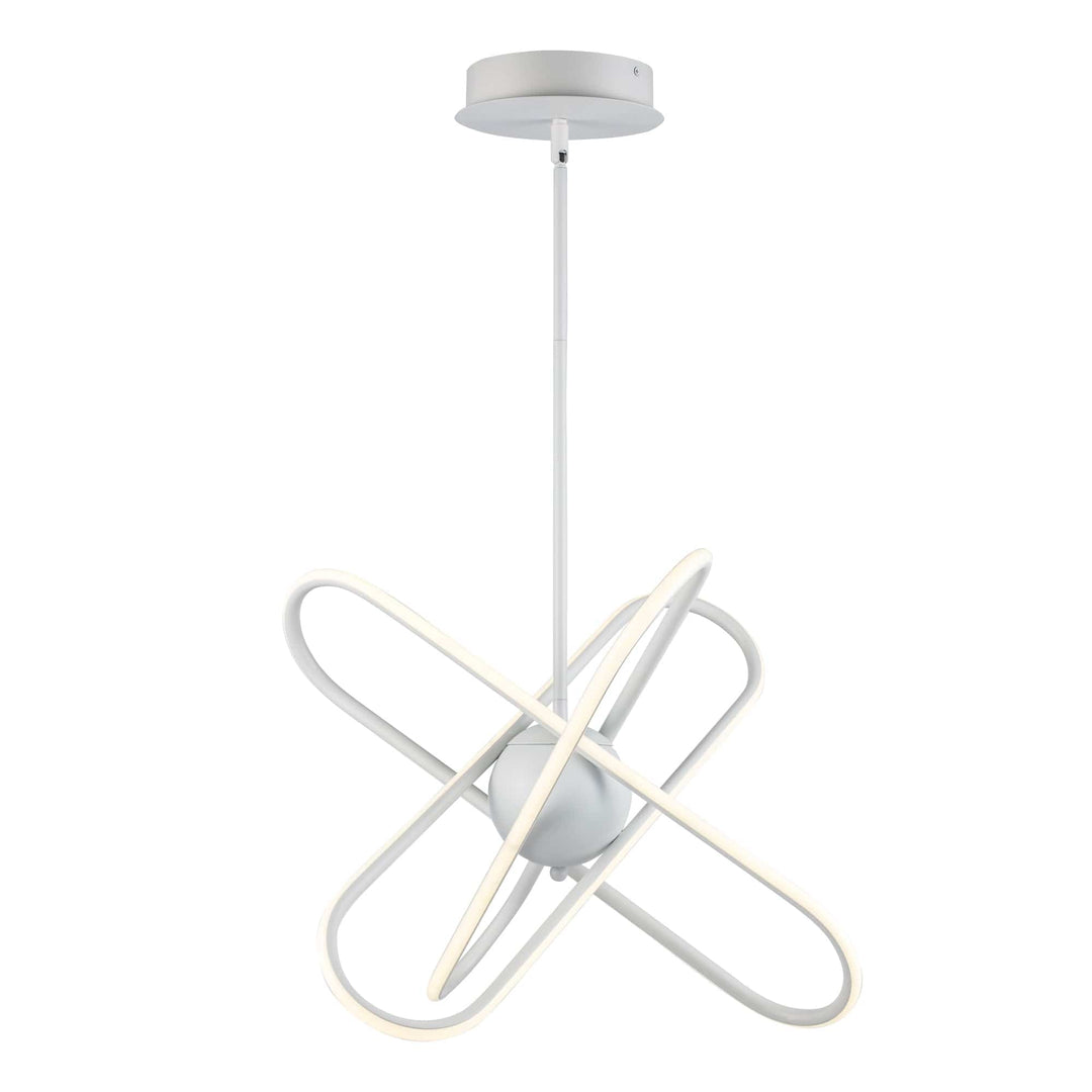 Trans Globe 21"LED Modern Skylar Atom Burst - White