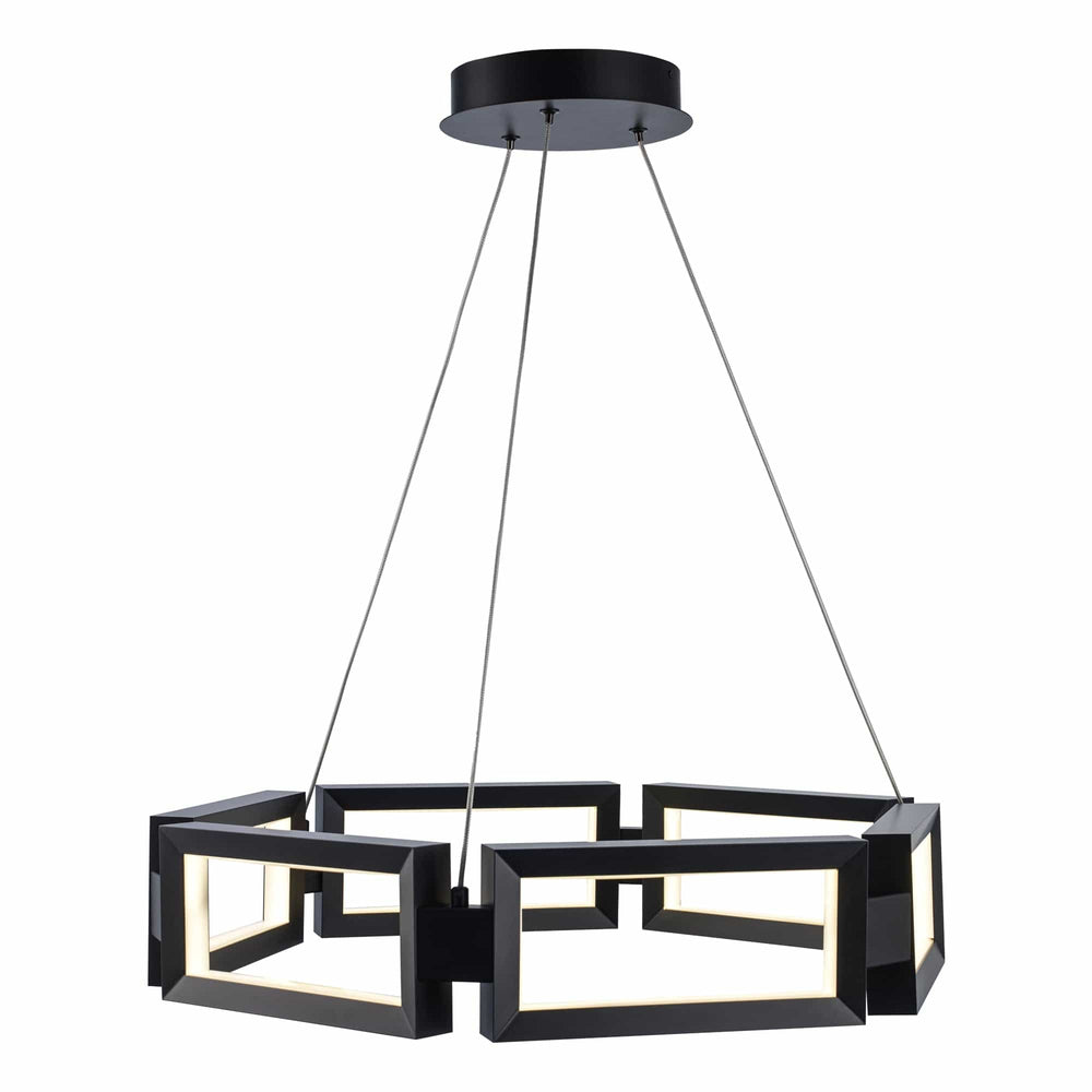 Trans Globe 25 Nightingale LED Rectangle - Black