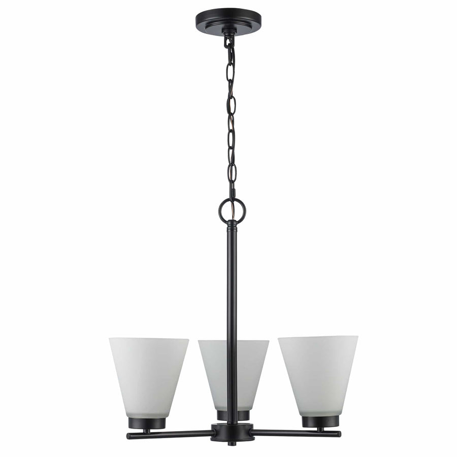 Trans Globe 3-light Fifer Chandelier - Black