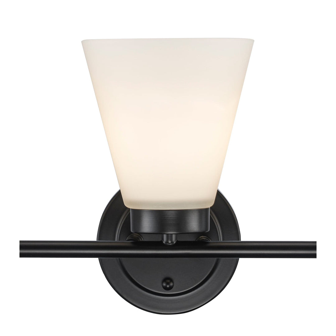 Trans Globe 3-light Fifer Vanity Flared Glass - Black