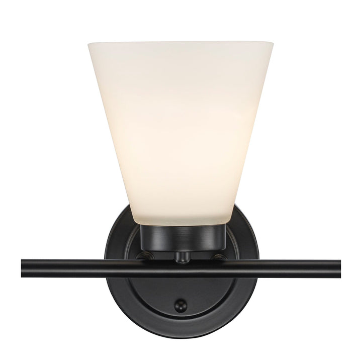 Trans Globe 3-light Fifer Vanity Flared Glass - Black
