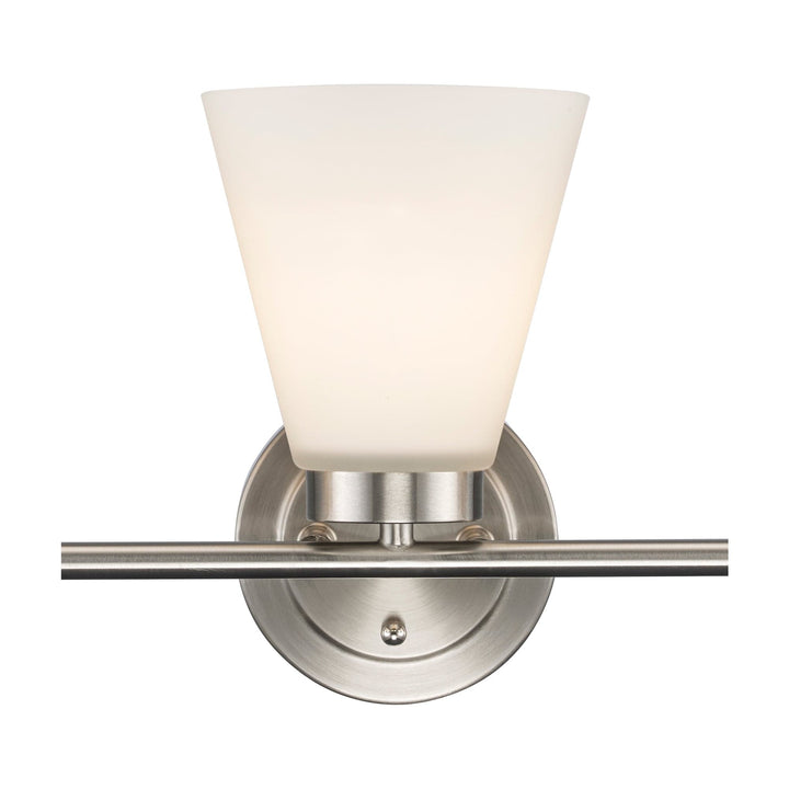 Trans Globe 3-light Fifer Vanity Flared Glass - Brushed Nickel