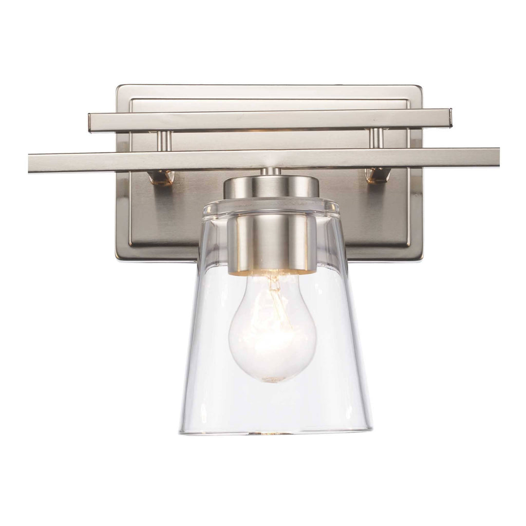 Trans Globe 3-Light Iris Wall Vanity Traprerd -Brushed Nickel