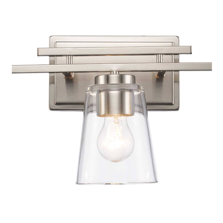 Trans Globe 3-Light Iris Wall Vanity Traprerd -Brushed Nickel