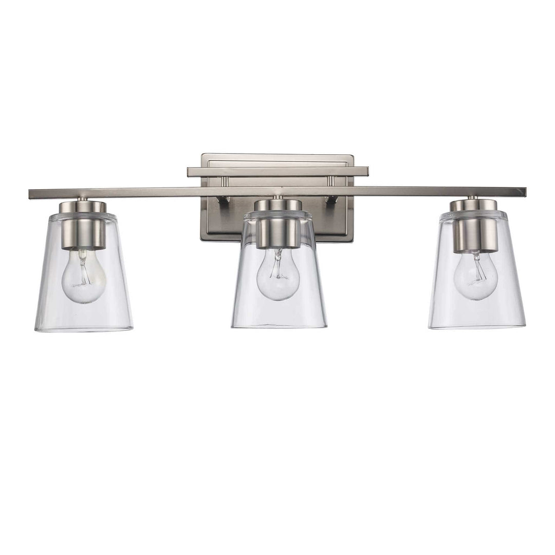 Trans Globe 3-Light Iris Wall Vanity Traprerd -Brushed Nickel