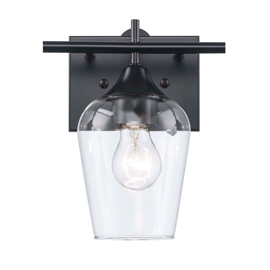 Trans Globe 3-Light Kieran Vanity Bar Clear Tulip - Black