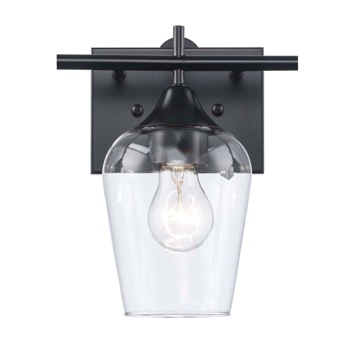 Trans Globe 3-Light Kieran Vanity Bar Clear Tulip - Black