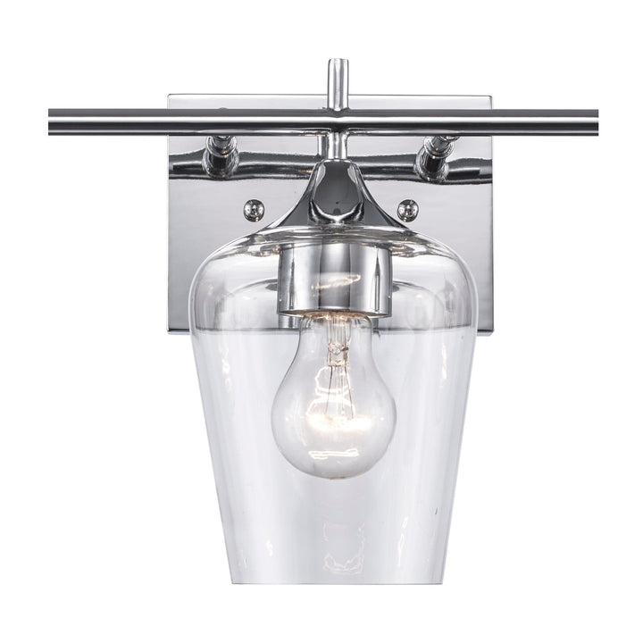 Trans Globe 3-Light Kieran Vanity Bar Clear Tulip - Polished Chrome