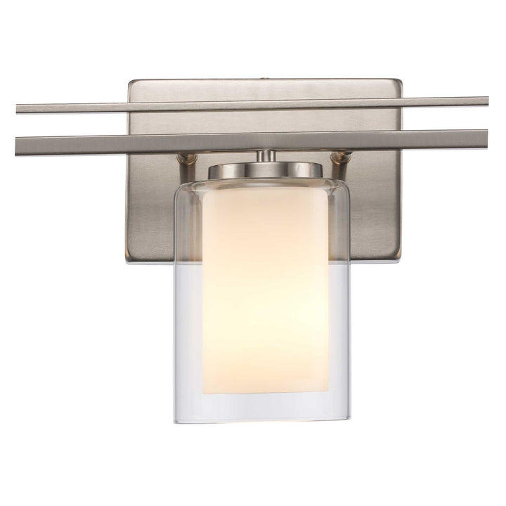 Trans Globe 3-Light Lisbon Vanity Glass Shade - Brushed Nickel