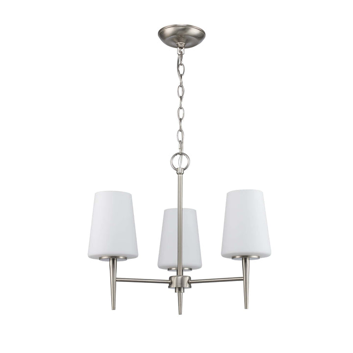 Trans Globe 3 -Light Mini Chandelier - White
