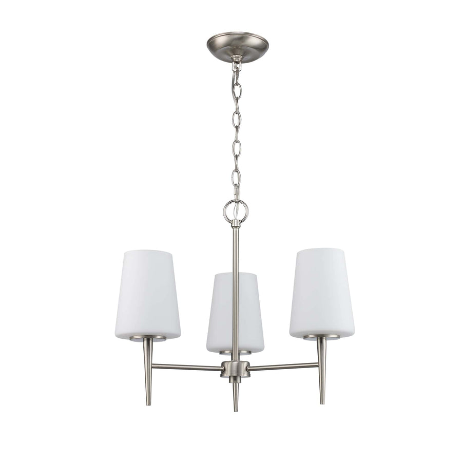 Trans Globe 3 -Light Mini Chandelier - White