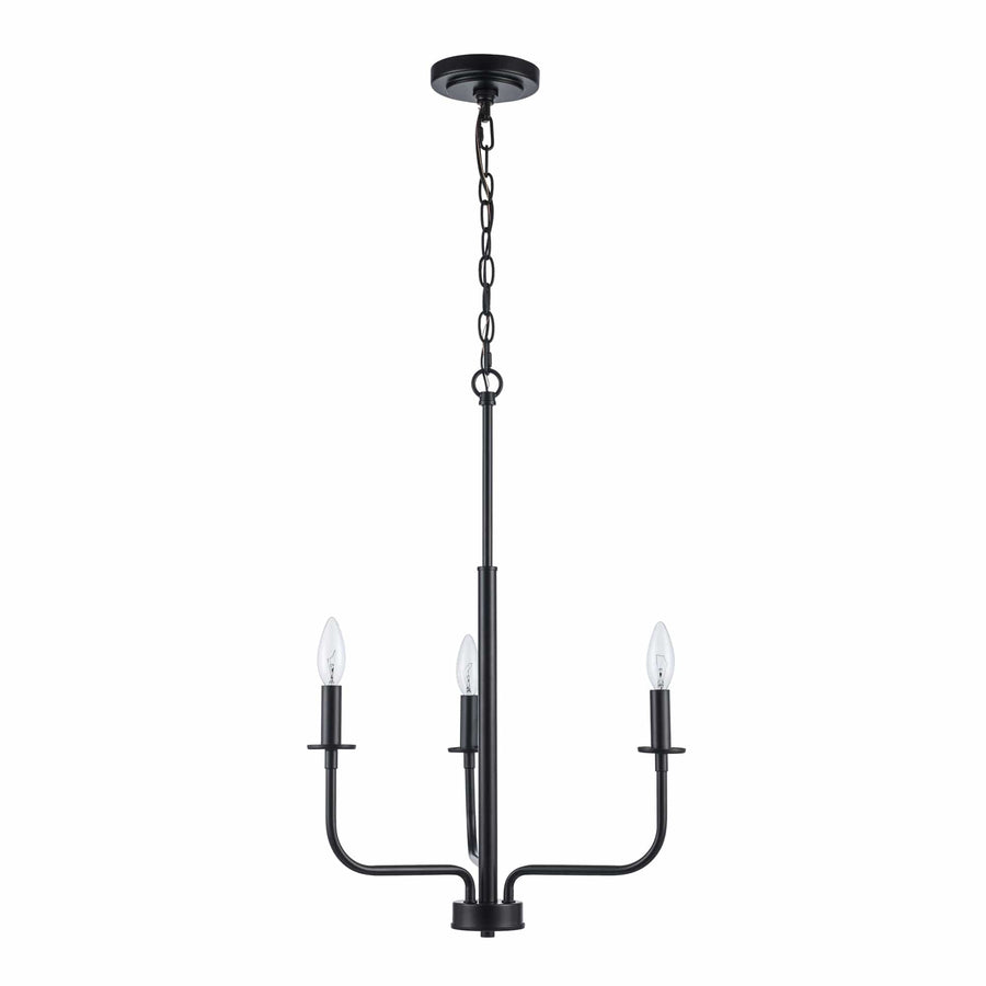 Trans Globe 3-Light Tennyson Candelabra Williams Burgs -  Black