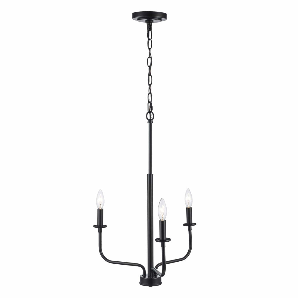 Trans Globe 3-Light Tennyson Candelabra Williams Burgs -  Black