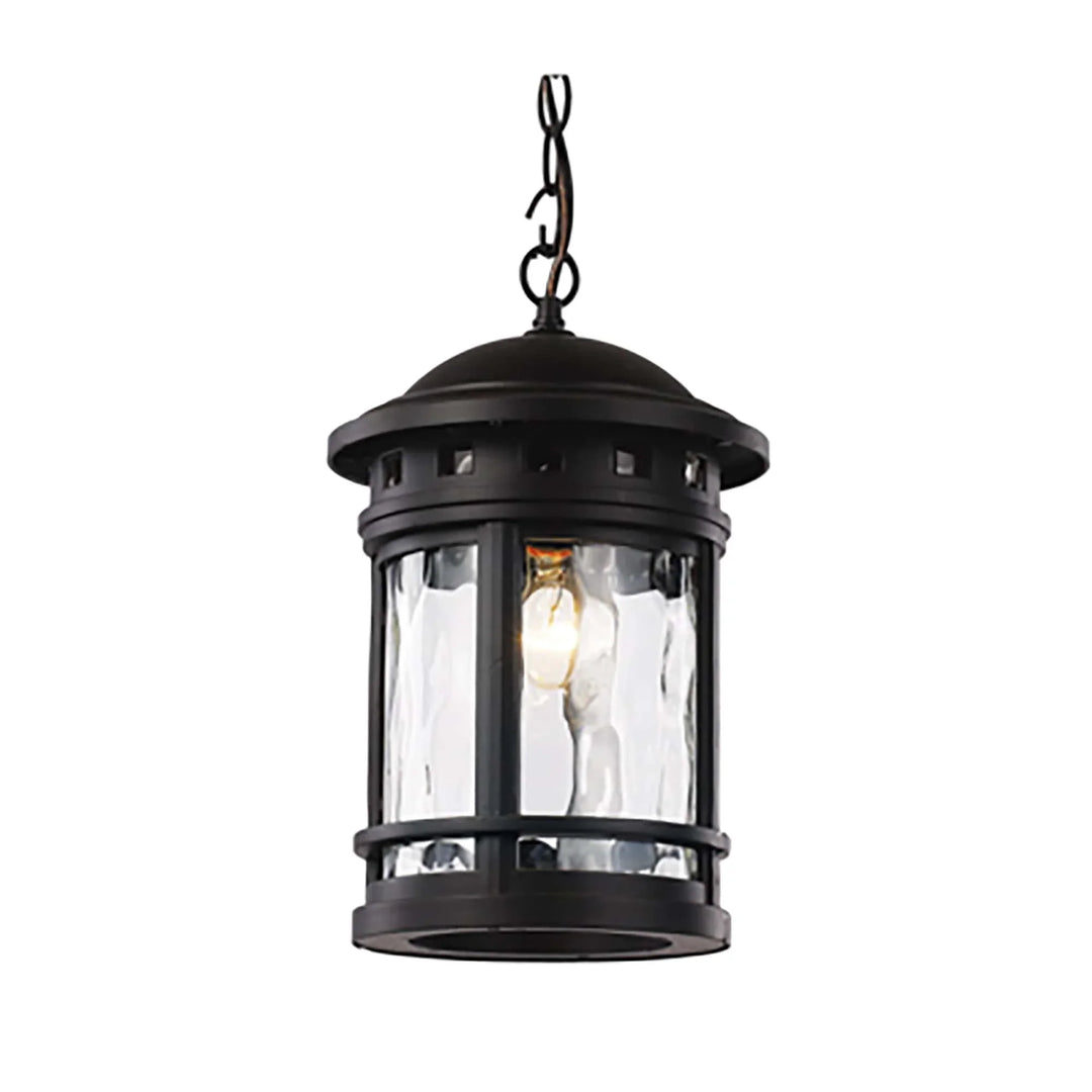 Trans Globe 3 Lt Out Wall Clear Fulted- Black