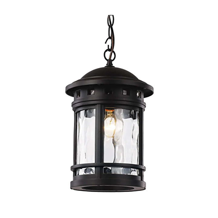 Trans Globe 3 Lt Out Wall Clear Fulted- Black