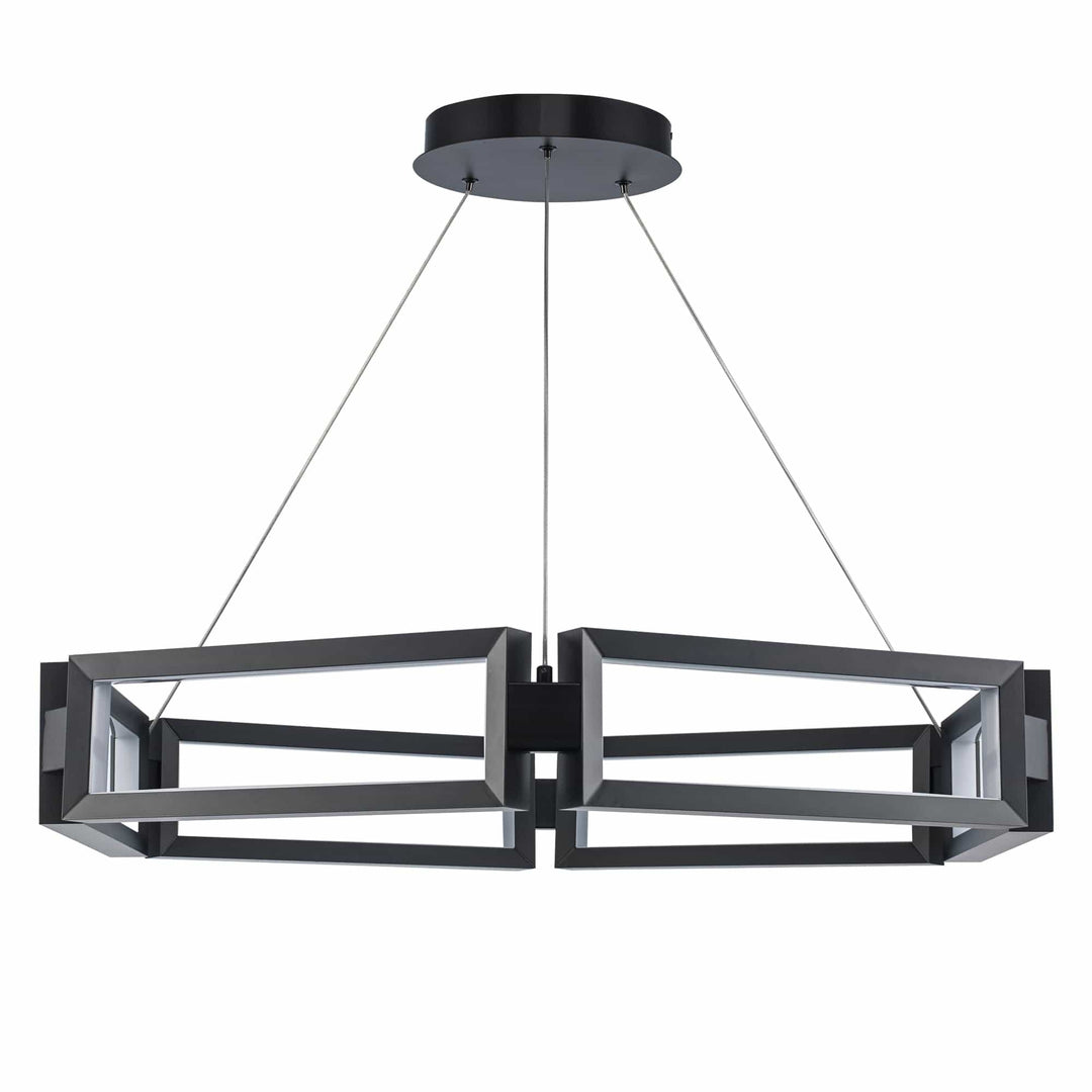 Trans Globe 35.7" Nightingale Modern Rectangle LED -  Black