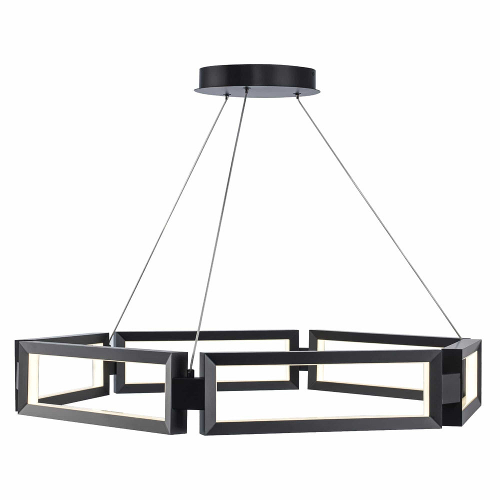 Trans Globe 35.7" Nightingale Modern Rectangle LED -  Black