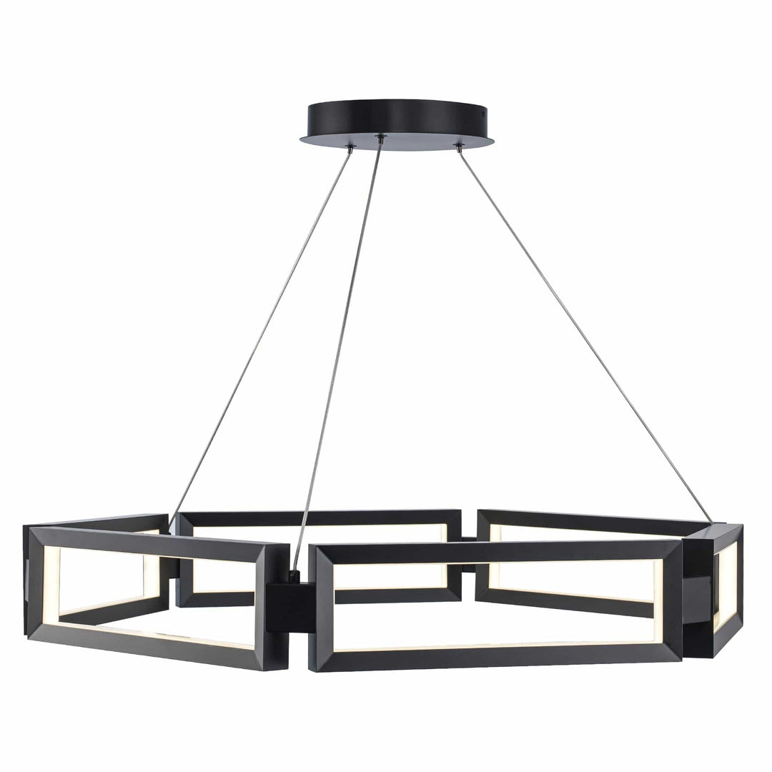 Trans Globe 35.7" Nightingale Modern Rectangle LED -  Black