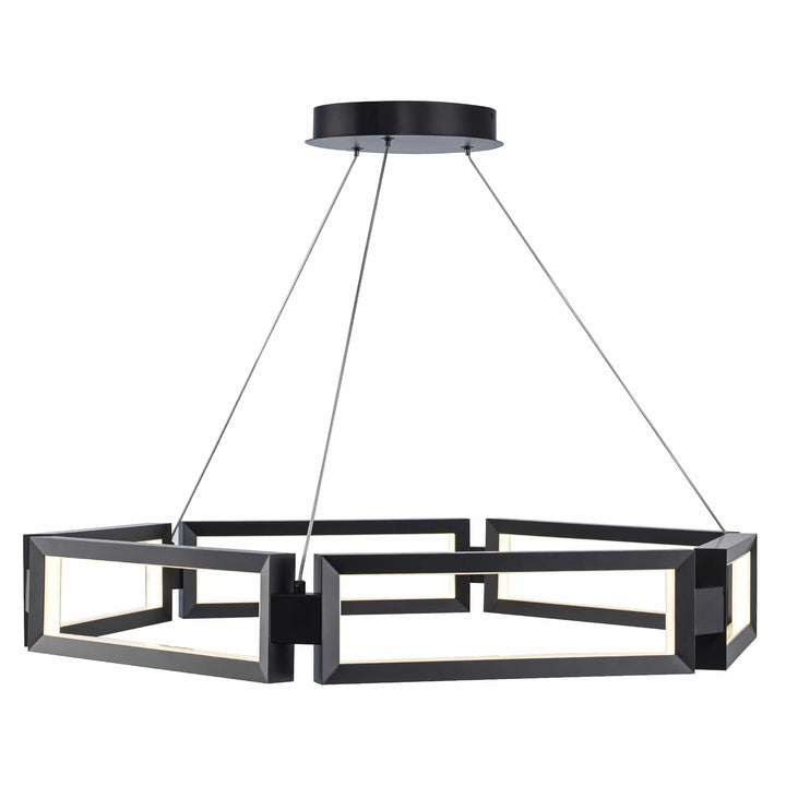 Trans Globe 35.7" Nightingale Modern Rectangle LED -  Black