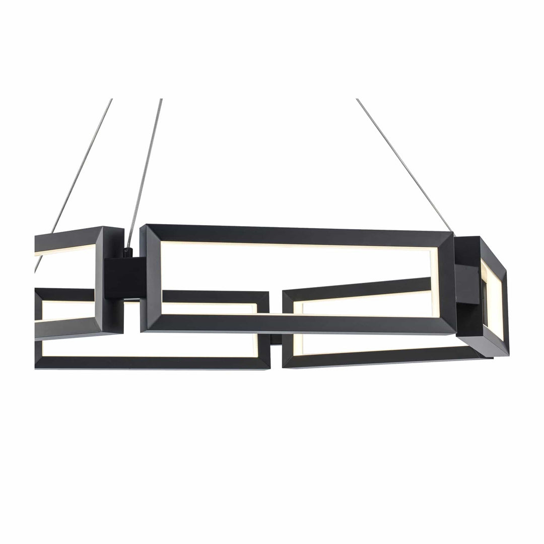 Trans Globe 35.7" Nightingale Modern Rectangle LED -  Black