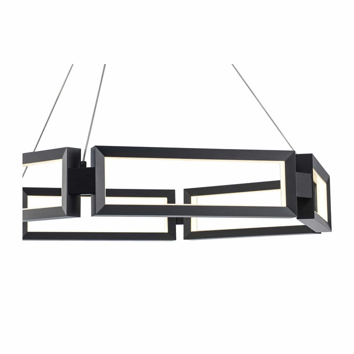 Trans Globe 35.7" Nightingale Modern Rectangle LED -  Black