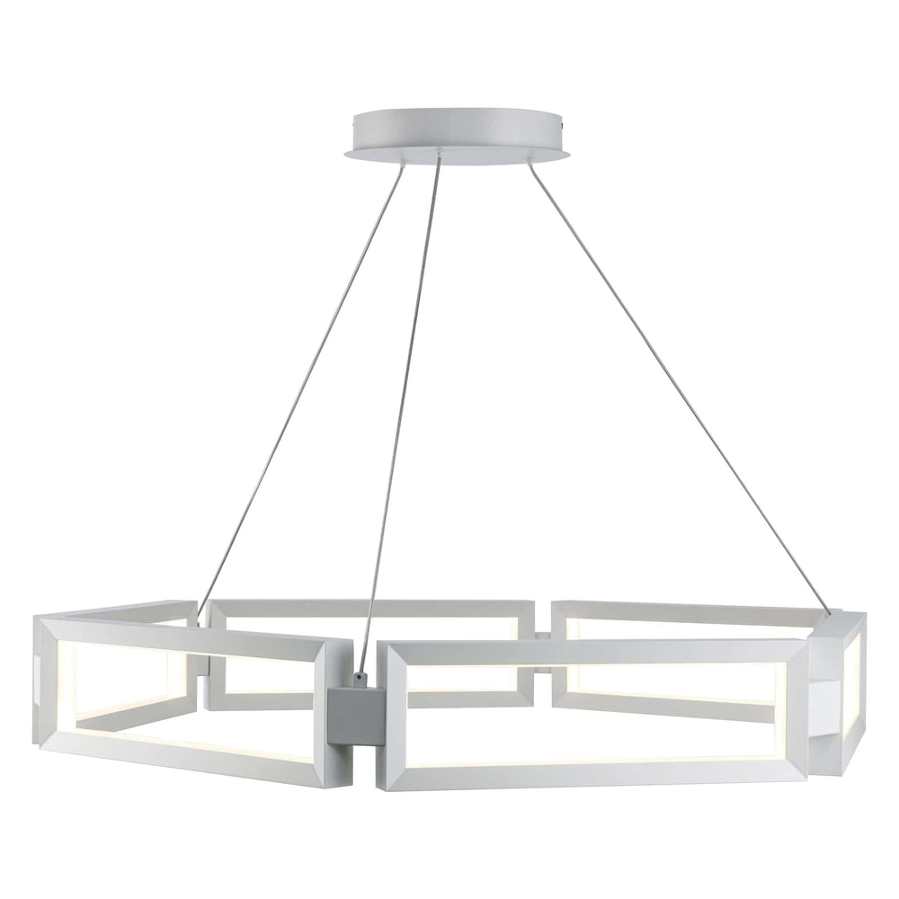 Trans Globe 35.7" Nightingale Modern Rectangle LED - White