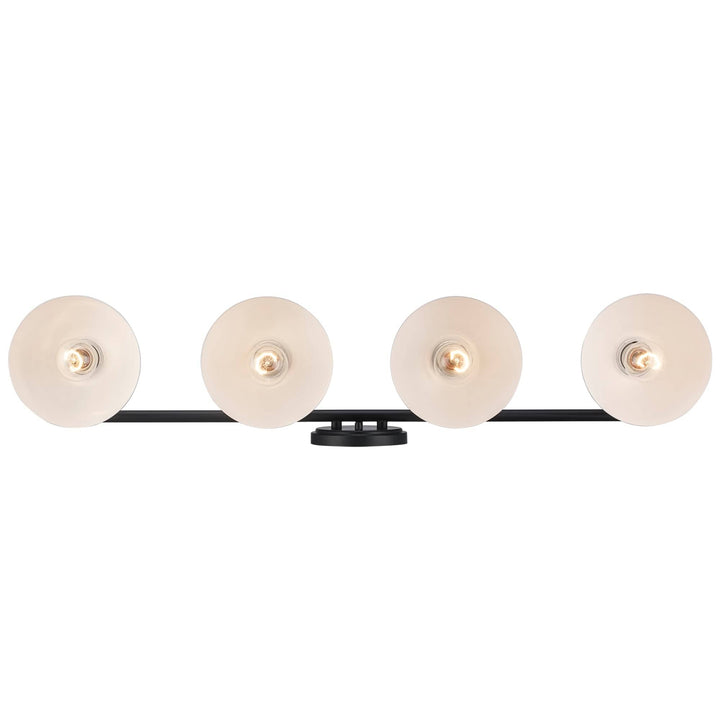Trans Globe 4-light Azaria Vanity Double Metal Shade - White / Black
