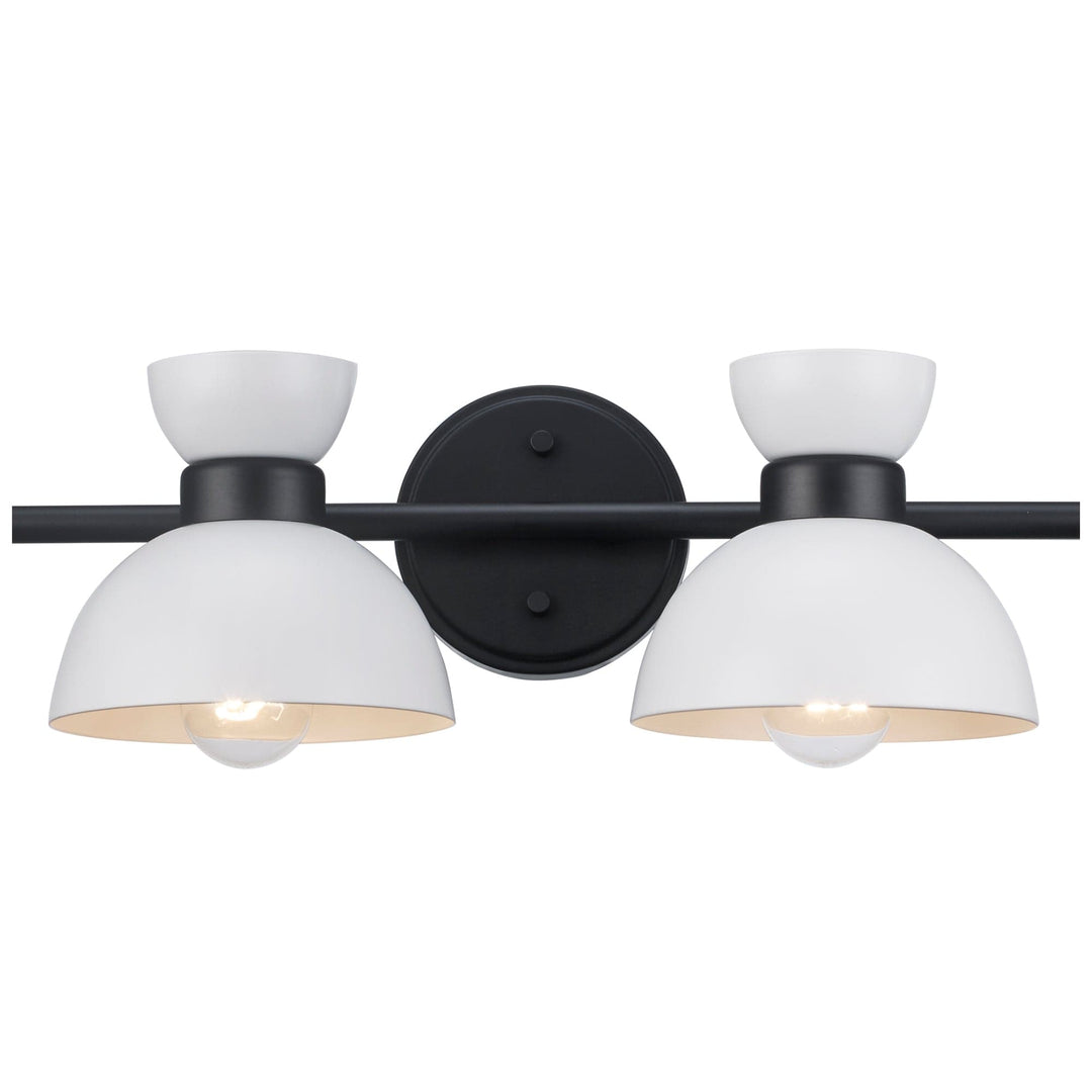 Trans Globe 4-light Azaria Vanity Double Metal Shade - White / Black