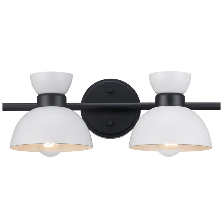 Trans Globe 4-light Azaria Vanity Double Metal Shade - White / Black